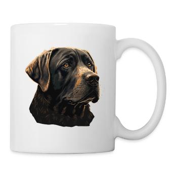 Großer Labrador Retriever - Tasse - Weiß - Rechts