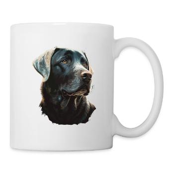 Labrador Retriever auf glühenden Lichtern - Tasse - Weiß - Rechts