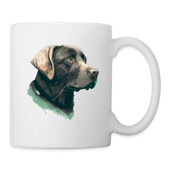 Schöne Seitenansicht Illustration Labrador Retriever - Tasse - Weiß - Rechts