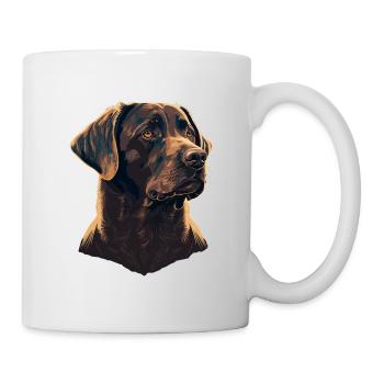 Tapferer Labrador Retriever - Tasse - Weiß - Rechts