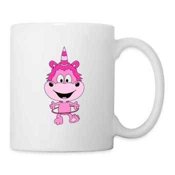 EINHORN - HULA-HOOP - FIT - FITNESS - SPORT - Tasse - Weiß - Rechts