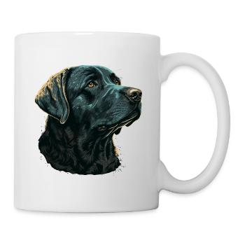 Dunkelblauer Labrador Retriever - Tasse - Weiß - Rechts
