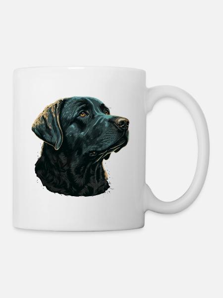 Dark Blue Labrador Retriever - Mug - white