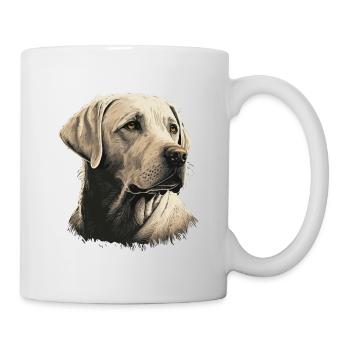 Weißer alter Labrador Retriever - Tasse - Weiß - Rechts