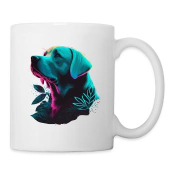 Weißes glänzendes Haar Labrador Retriever Vaporwave - Tasse - Weiß - Rechts
