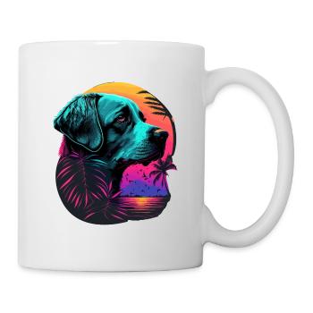 Calme Vaporwave Style Labrador Retriever - Mug blanc - blanc - Droite