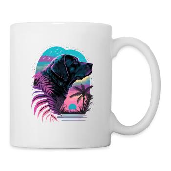 Labrador Retriever liebt Beach Vaporwave - Tasse - Weiß - Rechts