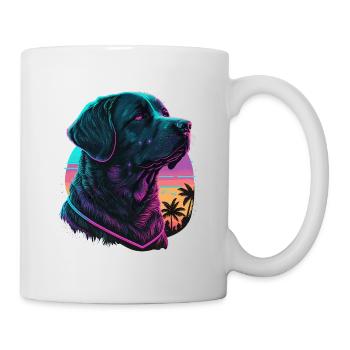 Black Labrador Retriever lookin Up the Sunset Sky - Mug - white - Right