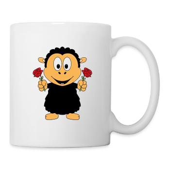 BLUMEN - LIEBE - SCHAF - TIERISCH - VERLIEBT - Tasse - Weiß - Rechts