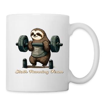 Sloth Running Team, les biceps ne poussent pas sur les arbres - Mug blanc - blanc - Droite