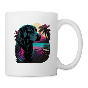 Black Labrador Retriever relaxant - Mug blanc - blanc - Droite