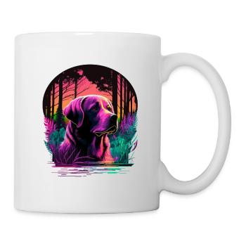 Labrador Retriever allein im Wald - Tasse - Weiß - Rechts