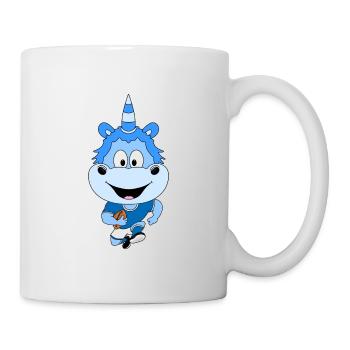 EINHORN - AMERICAN FOOTBALL - SPORT - TIERISCH - Tasse - Weiß - Rechts