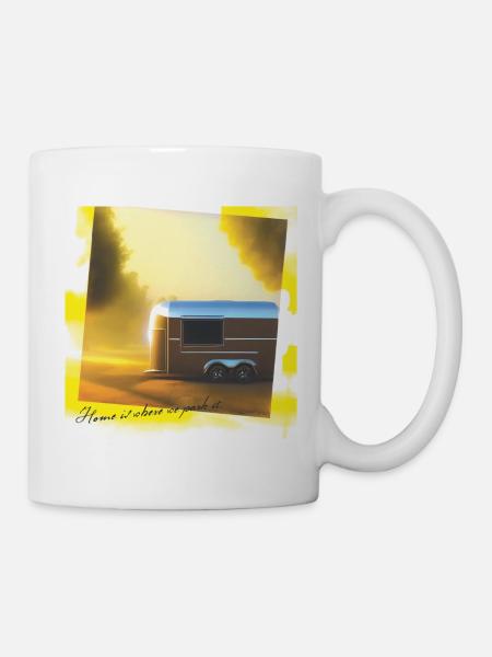 Zuhause ist, wo wir es parken - Tasse - Weiß