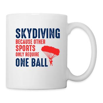 Skydiving Parachuting Extreme Sport Skydiver - Mug - white - Right