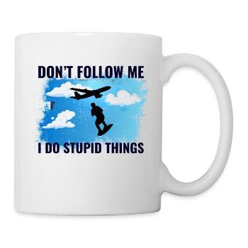 Skysurfing Skydiving Extreme Sport Skydiver Funny - Mug - white - Right