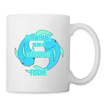 Fische Sternzeichen - Tasse - Weiß - Rechts