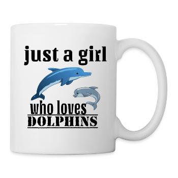 JUST A GIRL WHO LOVES DOLPHINS - Mug blanc - blanc - Droite