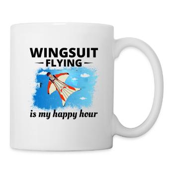 Wingsuit fliegen Base Jumping Fallschirmspringen Wingsuiting - Tasse - Weiß - Rechts