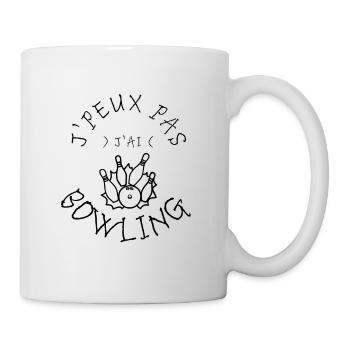 J'peux pas j'ai bowling - Mug blanc - blanc - Droite