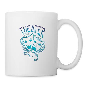 Theater - lineart Linework theater masks - Mug - white - Right
