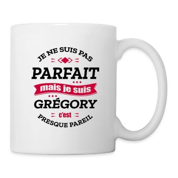 GRÉGORY PARFAIT - PRENOM GRÉGORY - Mug blanc - blanc - Droite