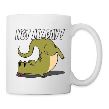 Lustiger Dinosaurier - Not my day! - Tasse - Weiß - Rechts