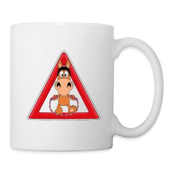 ACHTUNG SPRINGPFERD - SPRINGREITEN - PFERD - SPORT - Tasse - Weiß - Rechts