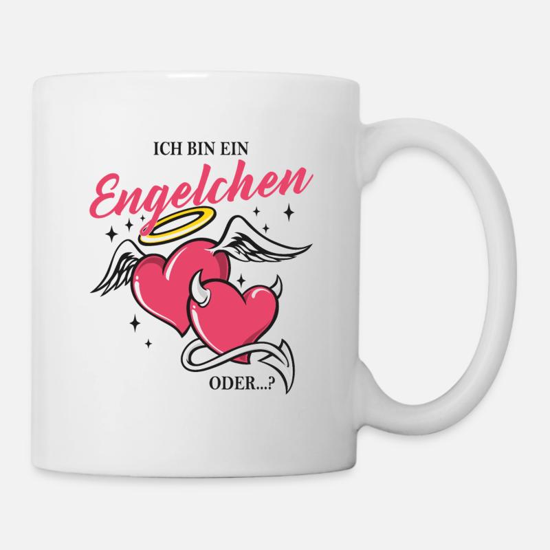 Rosenmontag Engelchen Teufelchen Fasching Karneval - Tasse - Weiß