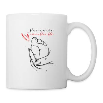 Nouvelle maman, une année inoubliable sketch art - Mug blanc - blanc - Droite