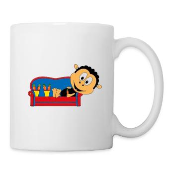 SCHAF - SOFA - CHILLEN - RELAXEN - MÖHREN - Tasse - Weiß - Rechts
