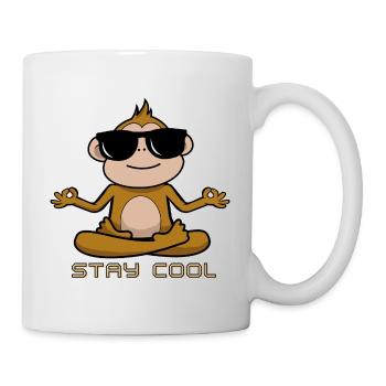 RESTEZ COOL 2 - Mug blanc - blanc - Droite