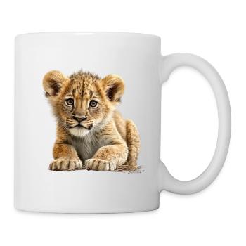 Bébé lion extrêmement mignon - idée cadeau pour les enfants - Mug blanc - blanc - Droite