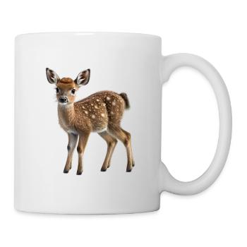 Mignon bébé faon - cadeau. T-shirt. Coupe - Mug blanc - blanc - Droite