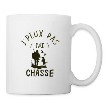 J'Peux Pas J'Ai Chasse - Mug blanc - blanc - Droite