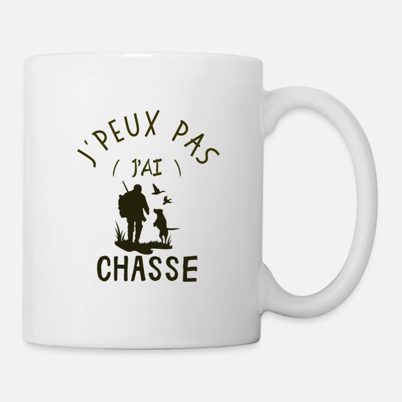 J'Peux Pas J'Ai Chasse - Mug blanc - blanc