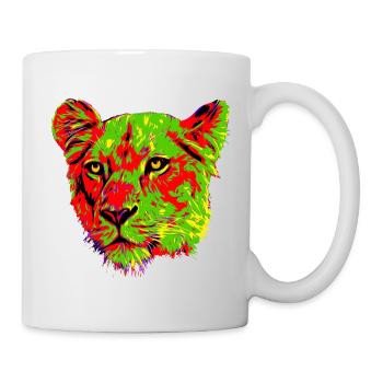 Löwin - Tasse - Weiß - Rechts