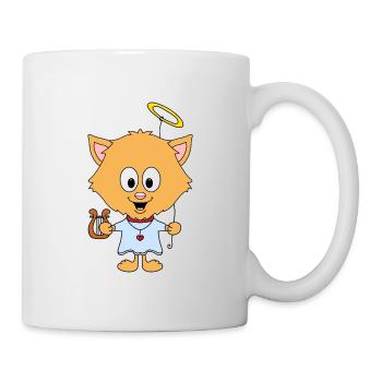 KATZE - ENGEL - TIER - TIERISCH - KATER - HIMMEL - Tasse - Weiß - Rechts