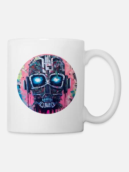 Cyber Roboter - Tasse - Weiß
