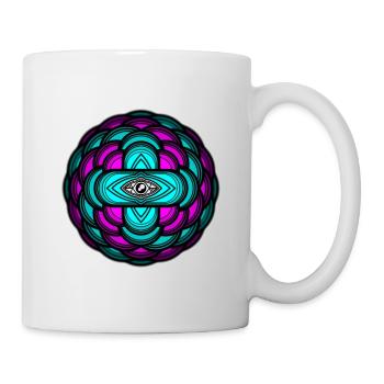 3D Mandala Neon Eye - Mug - white - Right