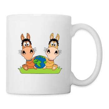 PFERDE - WELT - ERDE - TIERE - PFERD - PONY - Tasse - Weiß - Rechts