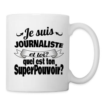 je suis journaliste - Mug blanc - blanc - Droite