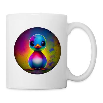 Enten Küken knall Bunt - Tasse - Weiß - Rechts