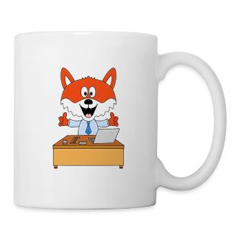 FUCHS - ARBEIT - BÜRO - CHEF - JOB - BERUF - TIER - Tasse - Weiß - Rechts