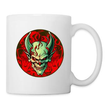 Nasty Demon Skull - Mug - white - Right