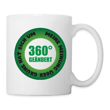 Meine Meinung über Grüne hat sich um 360 Grad geän - Tasse - Weiß - Rechts