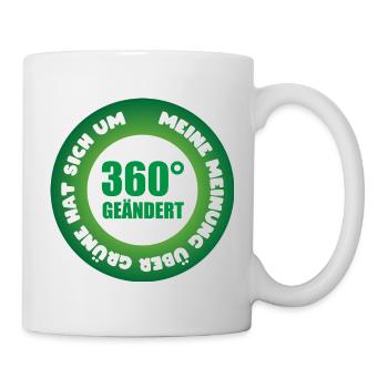 Meine Meinung über Grüne hat sich um 360 Grad geän - Tasse - Weiß - Rechts