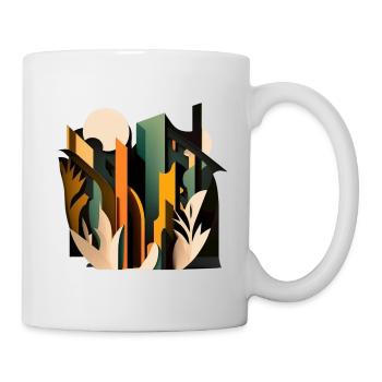 Abstract Art | Garden | Flowers - Mug - white - Right