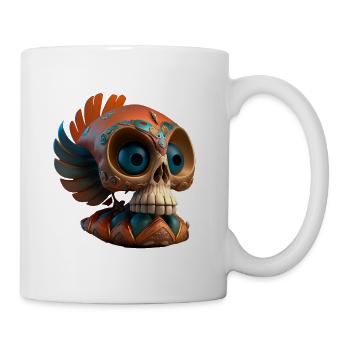 Coatl Skull | Totenkopf | Dias de los Muertos - Tasse - Weiß - Rechts