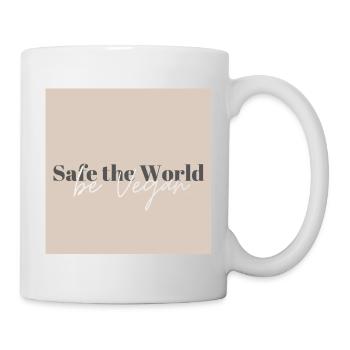 Safe the World - Tasse - Weiß - Rechts